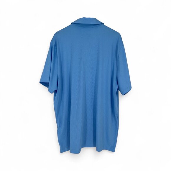 NWT Men's Under Armour Tech UA Golf Polo Shirt Sky Blue Performance SS Loose Fit - Picture 3 of 4